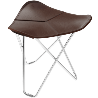 CUERO FLYING GOOSE STOOL CHROME FRAME - DYKE & DEAN