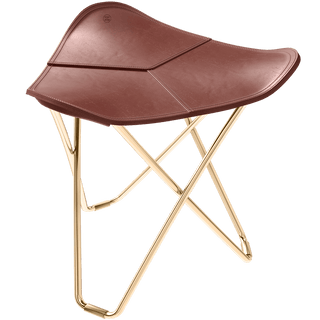 CUERO FLYING GOOSE STOOL GOLD FRAME - DYKE & DEAN