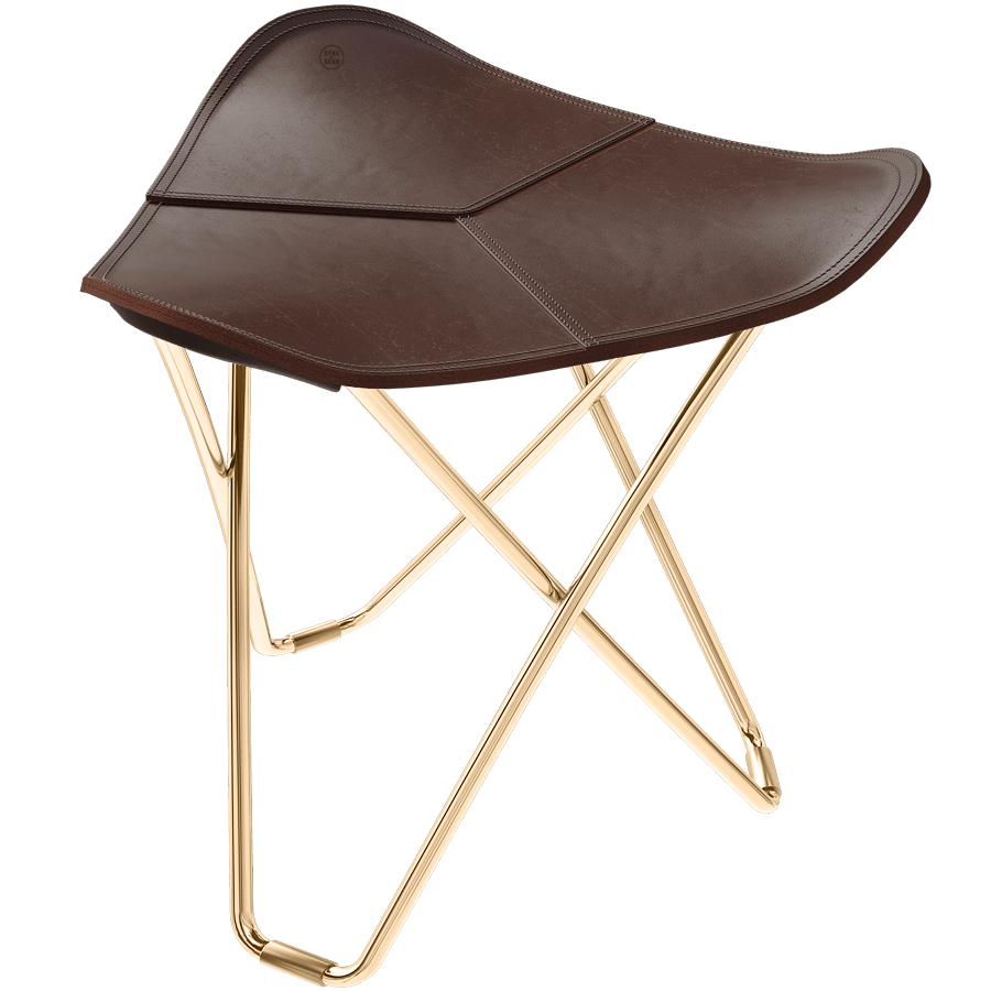 CUERO FLYING GOOSE STOOL GOLD FRAME - DYKE & DEAN