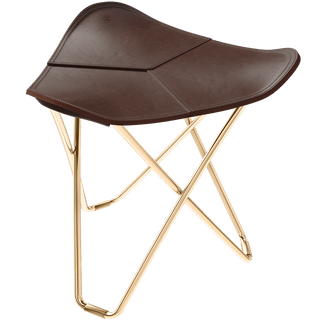 CUERO FLYING GOOSE STOOL GOLD FRAME - DYKE & DEAN