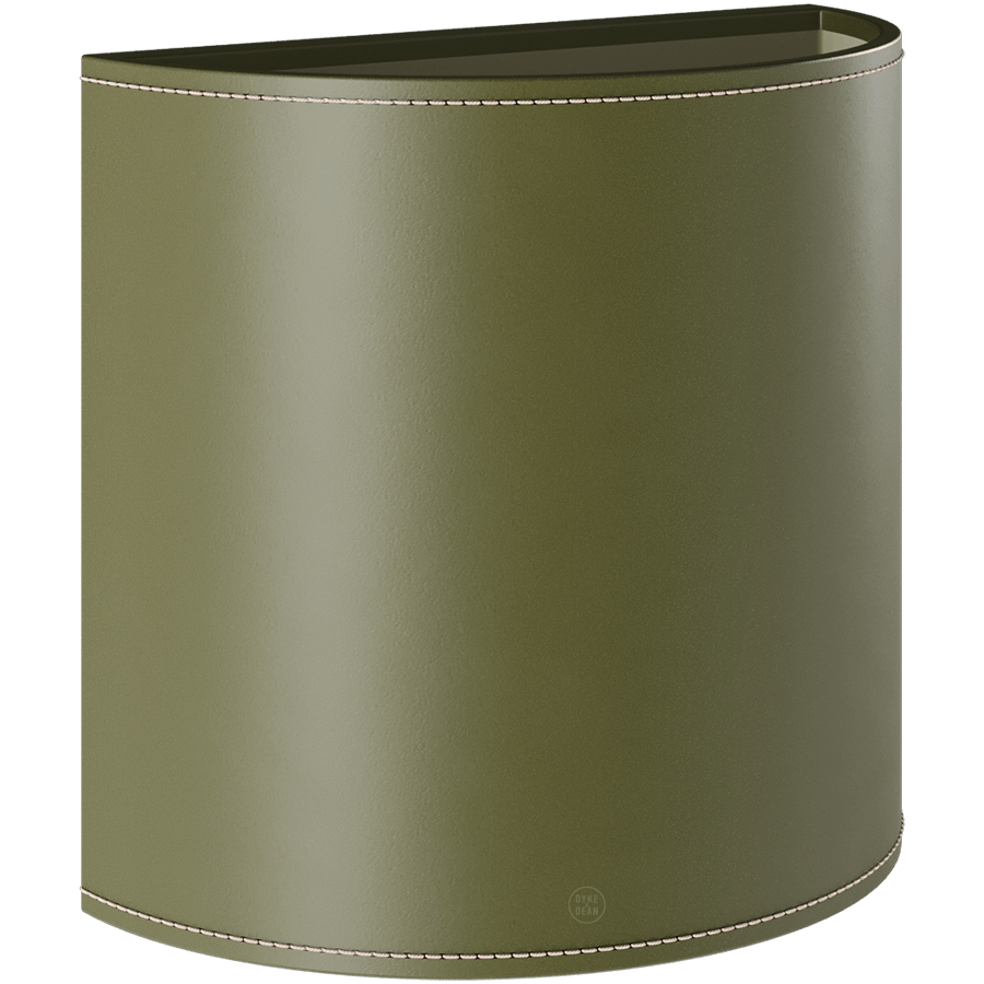 CUERO LEATHER E27 WALL LIGHT LARGE GREEN - DYKE & DEAN