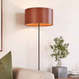 CUERO LEATHER FLOOR LAMP BLUE - DYKE & DEAN