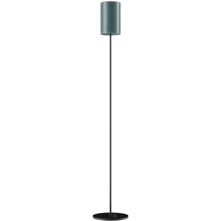 CUERO LEATHER FLOOR LAMP BLUE - DYKE & DEAN