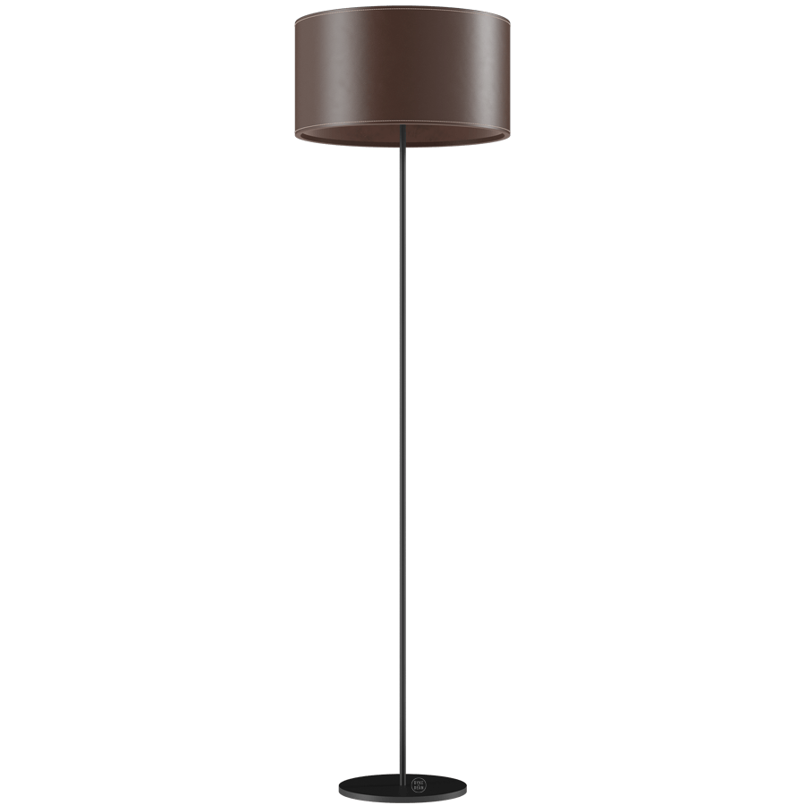 CUERO LEATHER FLOOR LAMP CHOCOLATE - DYKE & DEAN