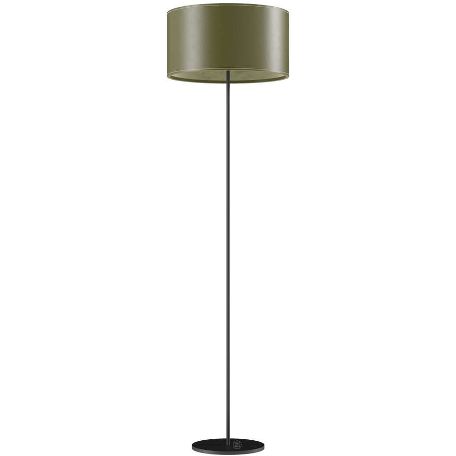 CUERO LEATHER FLOOR LAMP GREEN - DYKE & DEAN