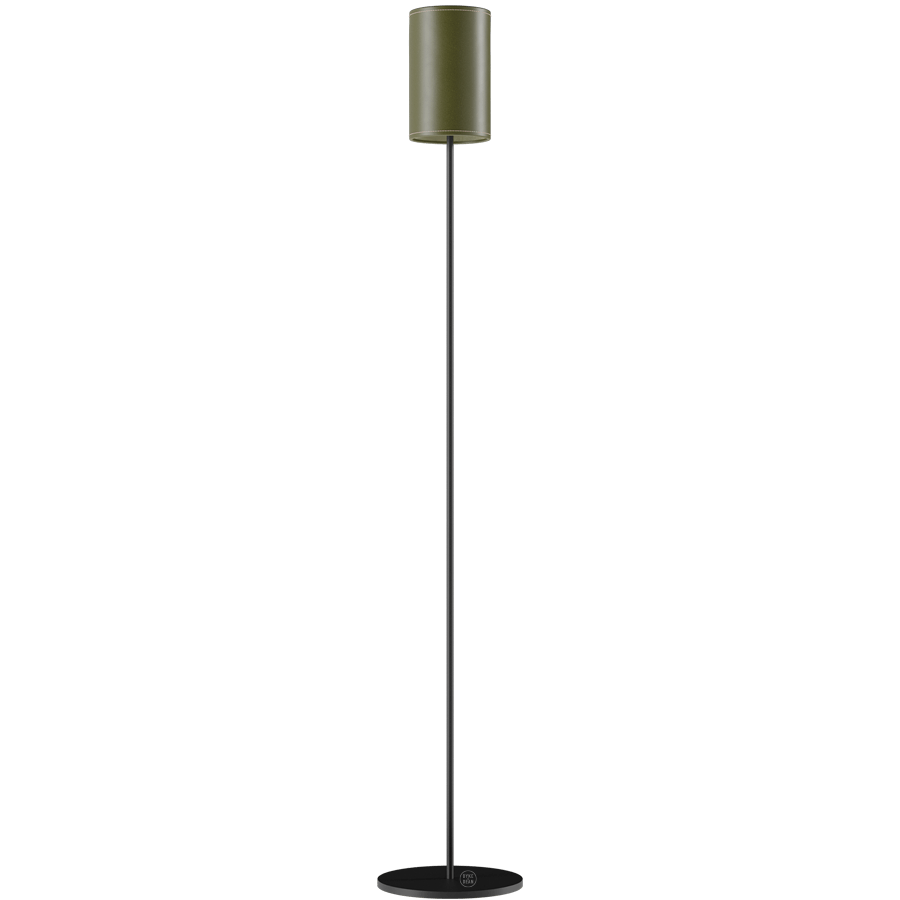 CUERO LEATHER FLOOR LAMP GREEN - DYKE & DEAN