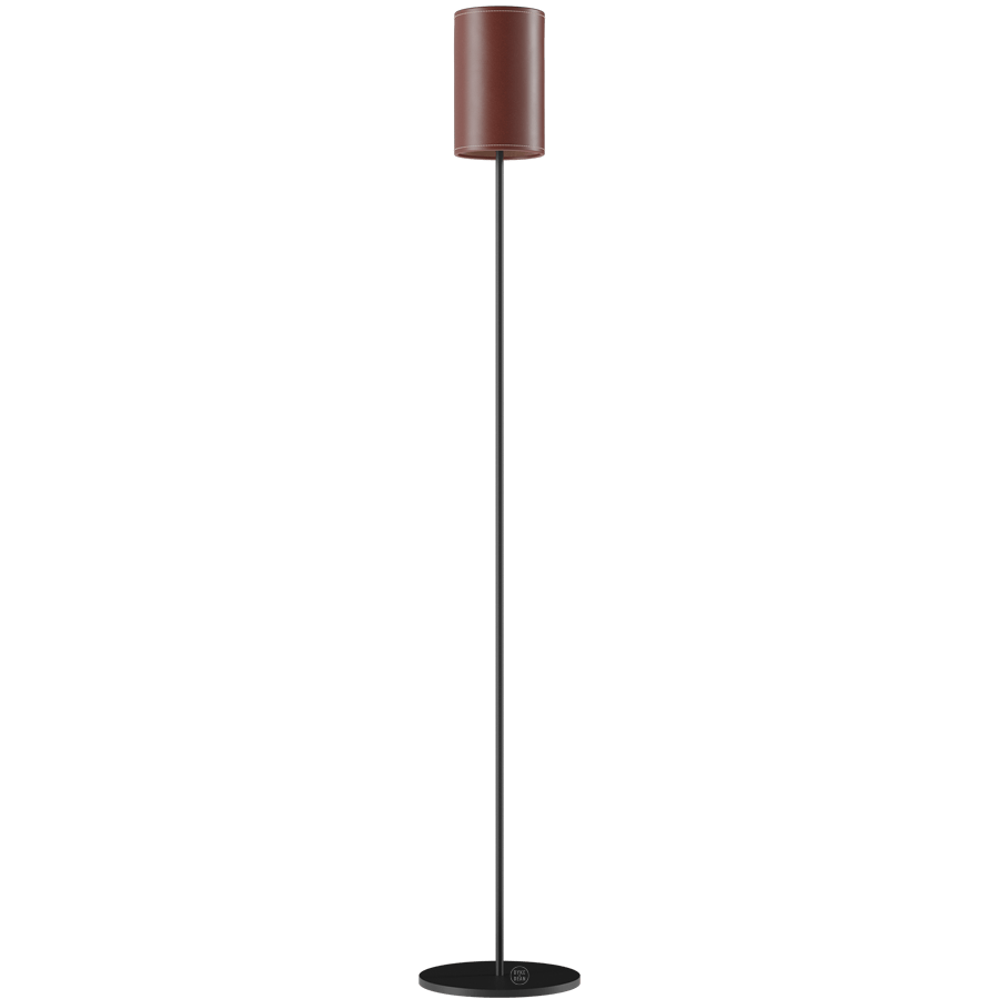 CUERO LEATHER FLOOR LAMP OAK - DYKE & DEAN