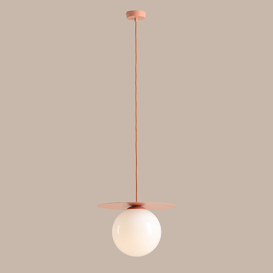 DISC GLOBE HANGING PENDANT LIGHT CORAL LARGE - DYKE & DEAN