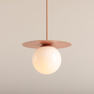 DISC GLOBE HANGING PENDANT LIGHT CORAL MEDIUM - DYKE & DEAN