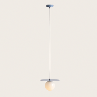 DISC GLOBE HANGING PENDANT LIGHT DUSTY BLUE LARGE - DYKE & DEAN