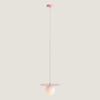 DISC GLOBE HANGING PENDANT LIGHT DUSTY PINK SMALL - DYKE & DEAN