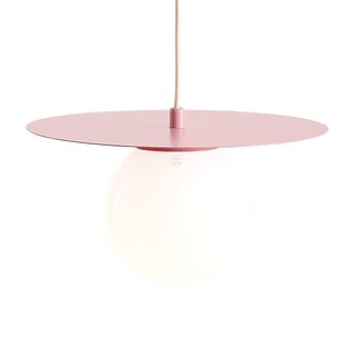 DISC GLOBE HANGING PENDANT LIGHT DUSTY PINK SMALL - DYKE & DEAN