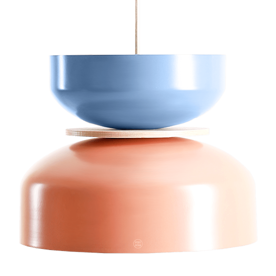 DOME PENDANT DISC LIGHT BLUE CORAL - DYKE & DEAN