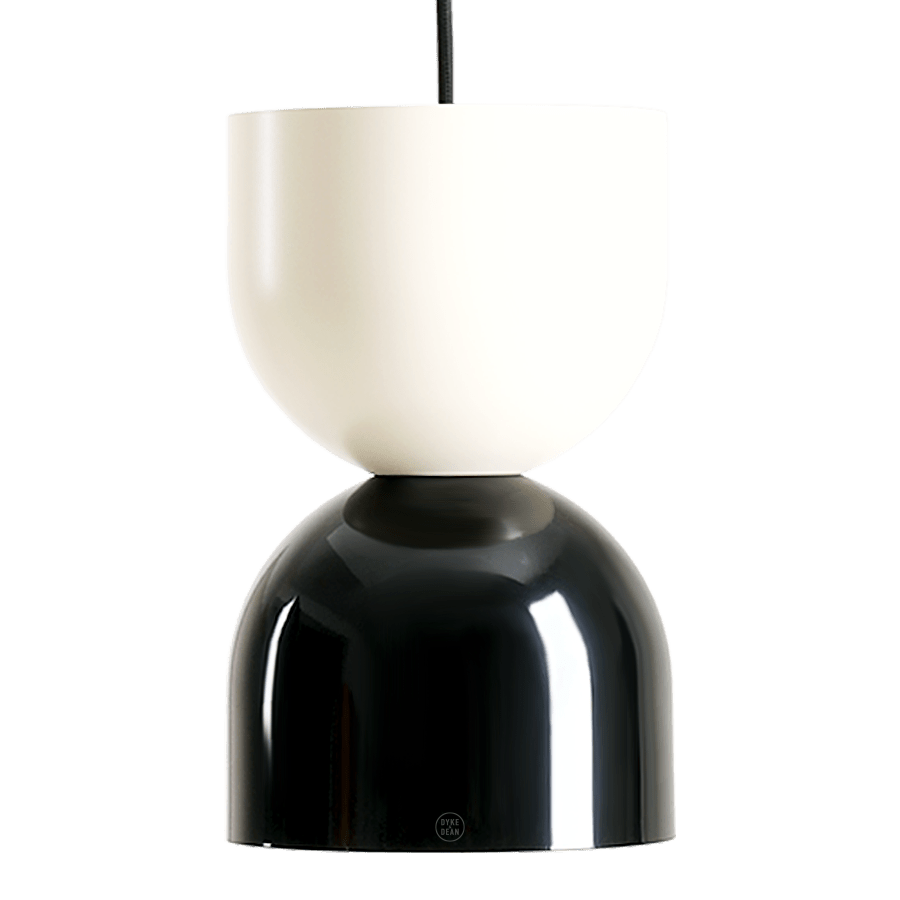 DOME PENDANT DISC LIGHT CREAM BLACK - DYKE & DEAN