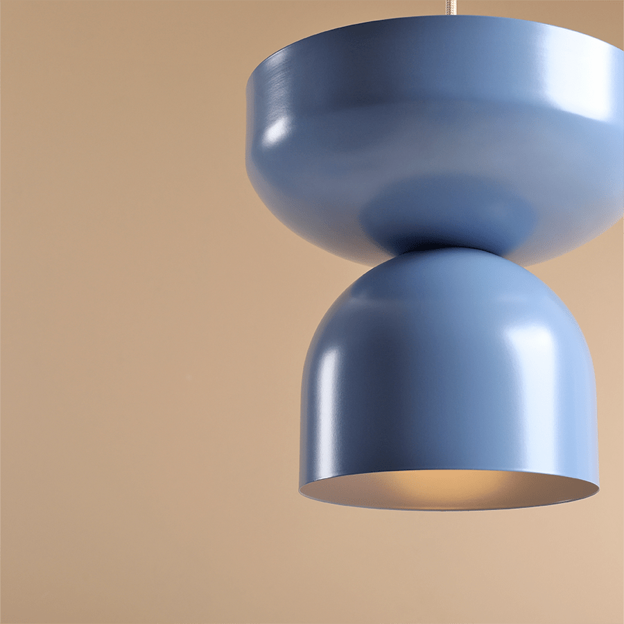 DOME PENDANT DISC LIGHT DUSTY BLUE - DYKE & DEAN