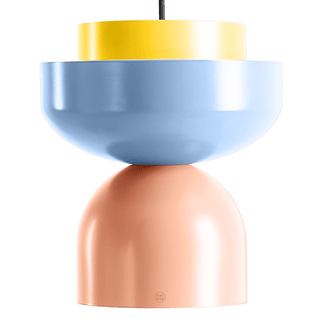 DOME PENDANT DISC LIGHT YELLOW BLUE PINK - DYKE & DEAN