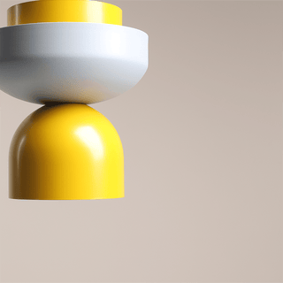 DOME PENDANT DISC LIGHT YELLOW CREAM - DYKE & DEAN