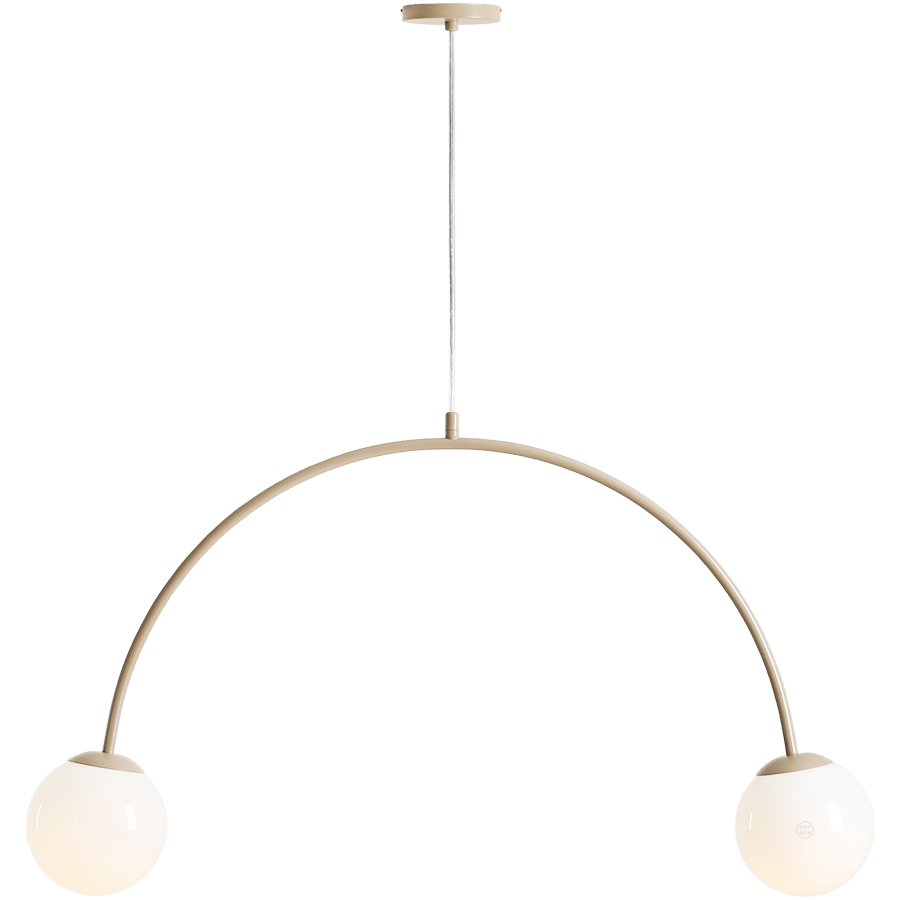 DOUBLE GLOBE HANGING CEILING LIGHT BEIGE - DYKE & DEAN