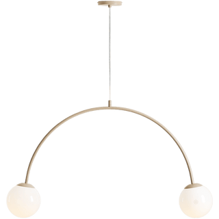 DOUBLE GLOBE HANGING CEILING LIGHT BEIGE - DYKE & DEAN