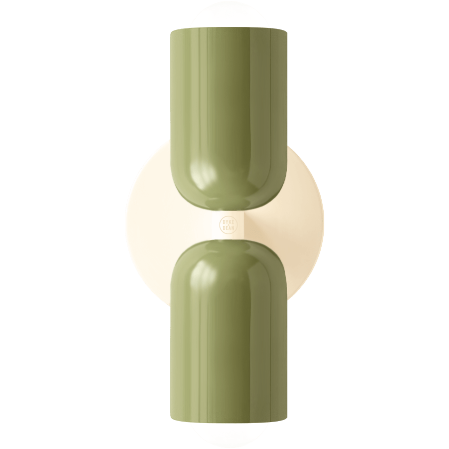 DOUBLE SCONCE CREAM GREEN - DYKE & DEAN