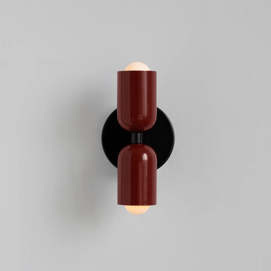 DOUBLE SCONCE LIGHT BLACK RED - DYKE & DEAN