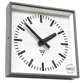 DYKE AND DEAN SILVER SQUARE CLOCK OUTLET - DYKE & DEAN