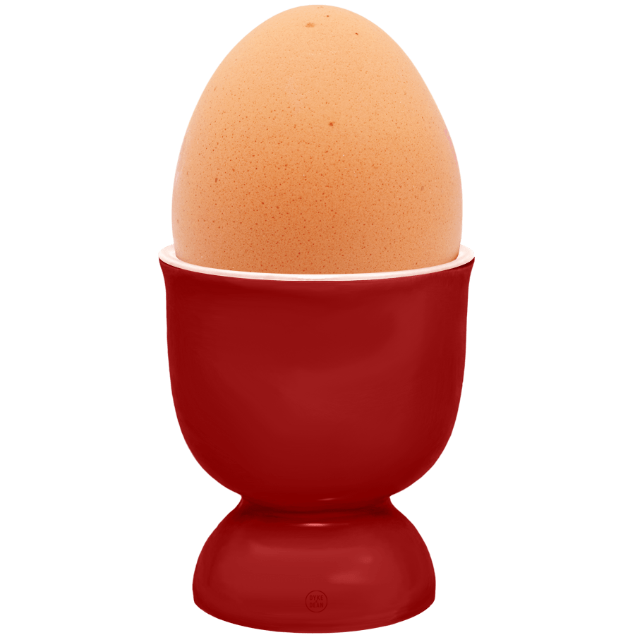 DYKE & DEAN CERAMIC EGG CUP RED - DYKE & DEAN