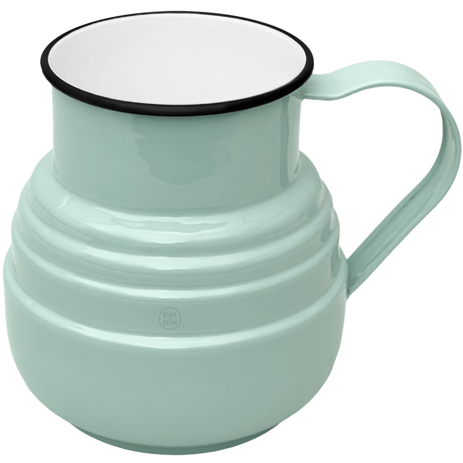 DYKE & DEAN ENAMEL STEPPED JUG MINT GREEN - DYKE & DEAN