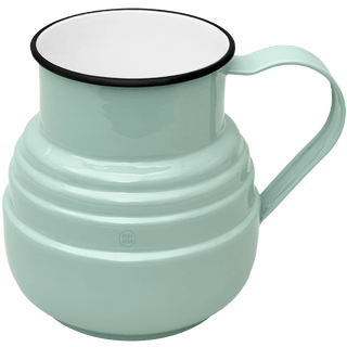 DYKE & DEAN ENAMEL STEPPED JUG MINT GREEN - DYKE & DEAN