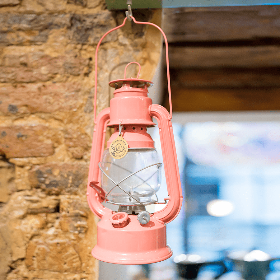 DYKE & DEAN HURRICANE LANTERN DEEP PINK - DYKE & DEAN