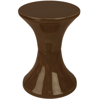 DYKE & DEAN TAM TAM STOOL ENAMEL METAL CHOCOLATE - DYKE & DEAN