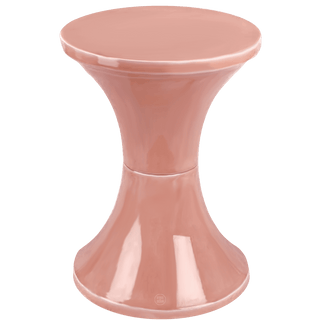 DYKE & DEAN TAM TAM STOOL ENAMEL METAL LIGHT PINK - DYKE & DEAN