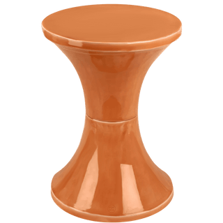 DYKE & DEAN TAM TAM STOOL ENAMEL METAL TERRACOTTA - DYKE & DEAN