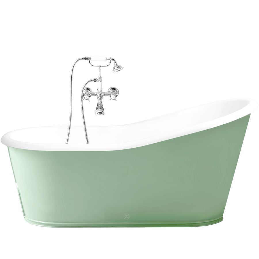 ENAMEL CAST IRON VICTORIAN ROLL TOP BATH COLOUR - DYKE & DEAN