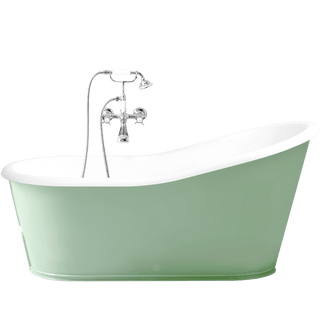 ENAMEL CAST IRON VICTORIAN ROLL TOP BATH COLOUR - DYKE & DEAN