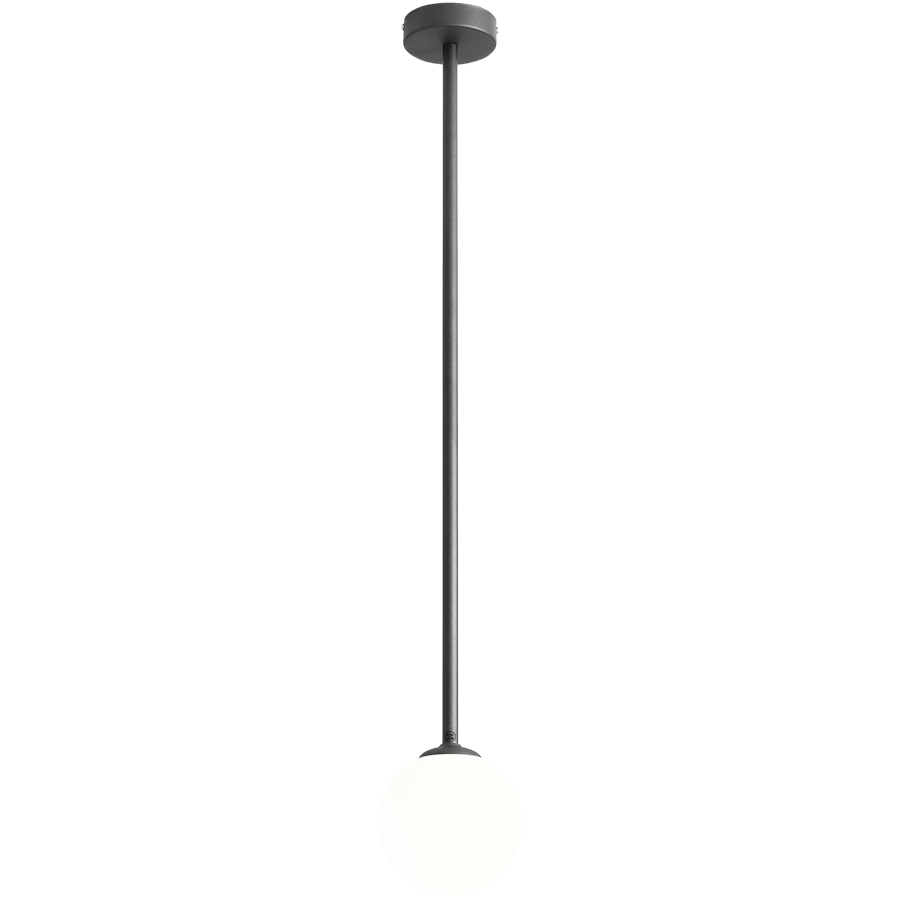 FIXED ROD STICK GLOBE CEILING LIGHT BLACK LONG - DYKE & DEAN