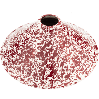 FIXED SPLATTERWARE ENAMEL CONE SHADE BURGUNDY - DYKE & DEAN