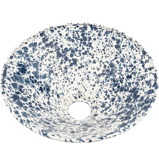 FIXED SPLATTERWARE ENAMEL CONE SHADE NAVY - DYKE & DEAN