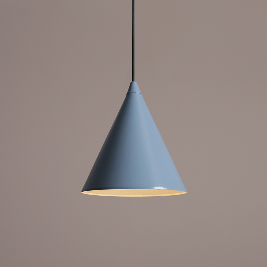 FORM CONE PENDANT SHADE LIGHT DUSTY BLUE - DYKE & DEAN