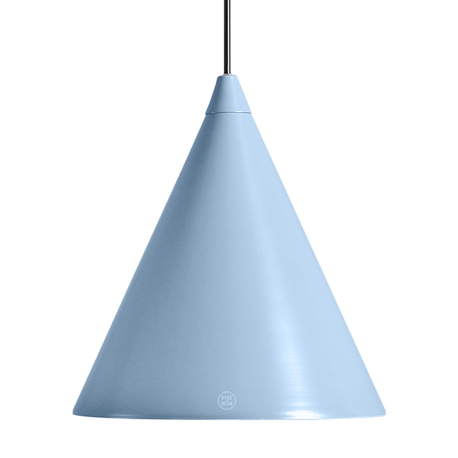 FORM CONE PENDANT SHADE LIGHT DUSTY BLUE - DYKE & DEAN