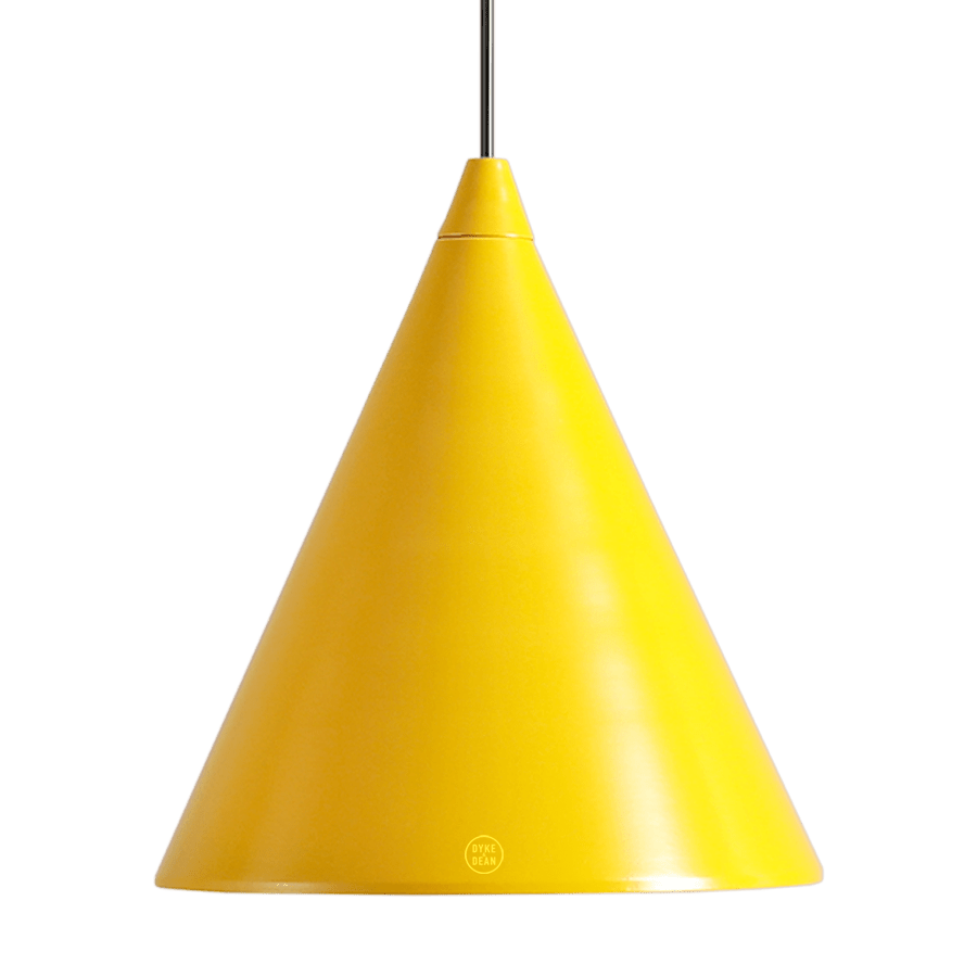 FORM CONE PENDANT SHADE LIGHT MUSTARD - DYKE & DEAN