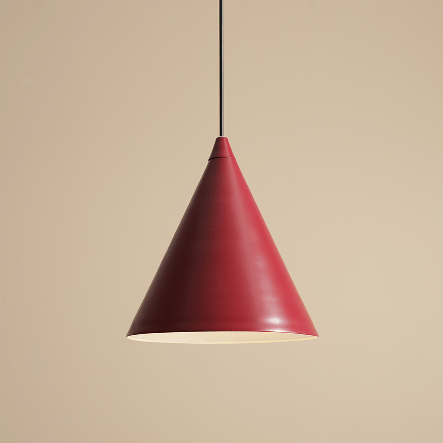 FORM CONE PENDANT SHADE LIGHT RED WINE - DYKE & DEAN