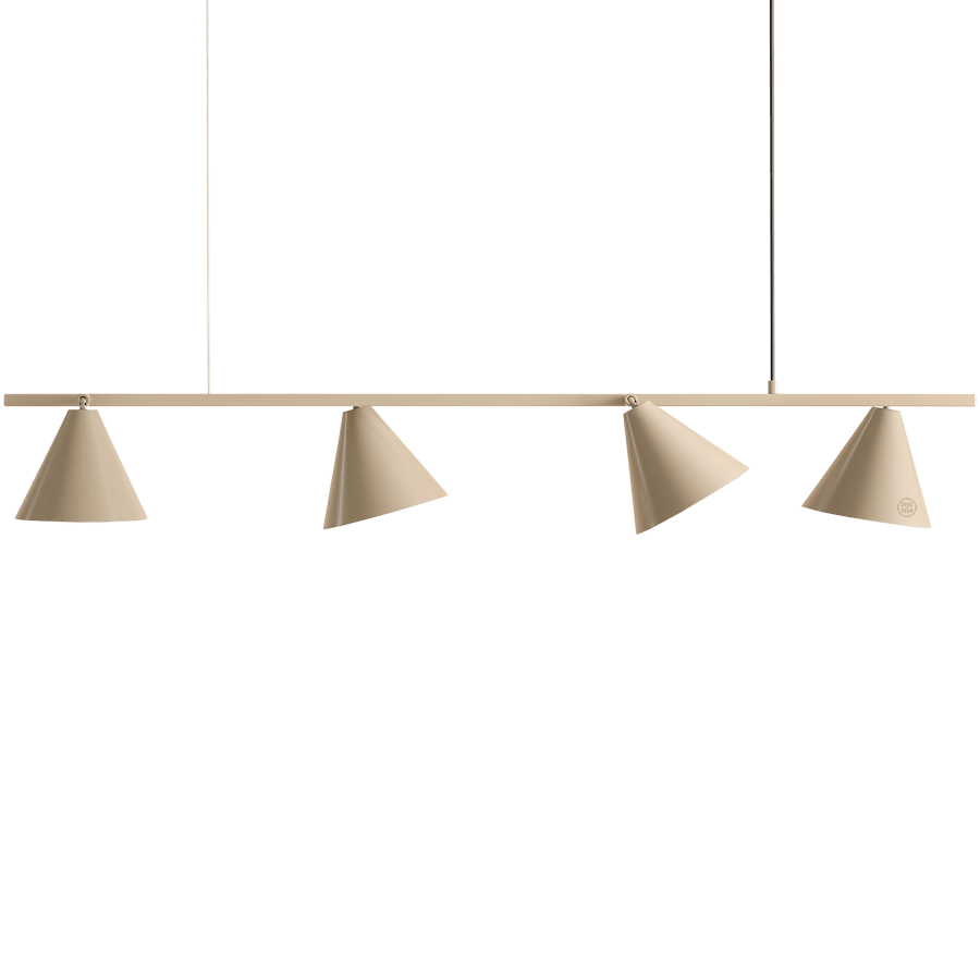 FORM CONE SHADE PENDANT BAR STRIP LIGHT BEIGE - DYKE & DEAN