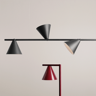 FORM CONE SHADE PENDANT BAR STRIP LIGHT BLACK - DYKE & DEAN