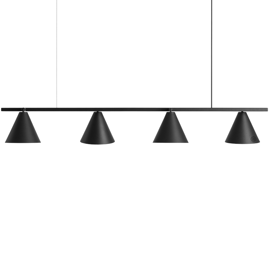 FORM CONE SHADE PENDANT BAR STRIP LIGHT BLACK - DYKE & DEAN