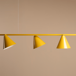 FORM CONE SHADE PENDANT BAR STRIP LIGHT MUSTARD - DYKE & DEAN