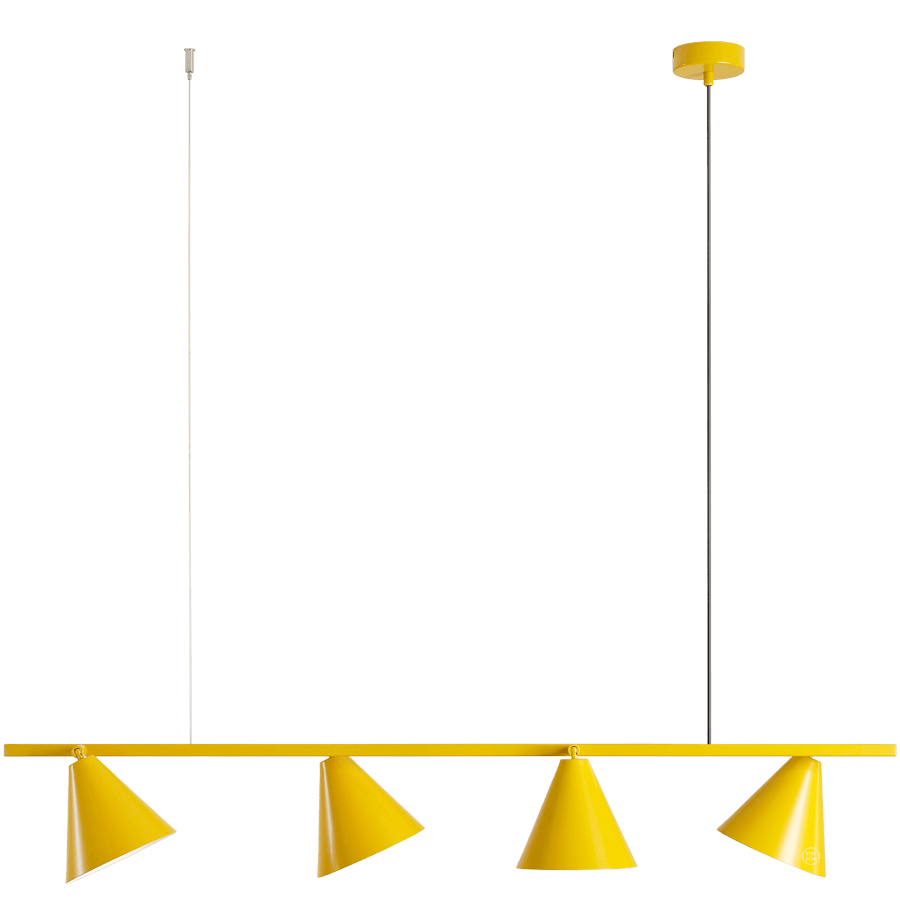 FORM CONE SHADE PENDANT BAR STRIP LIGHT MUSTARD - DYKE & DEAN