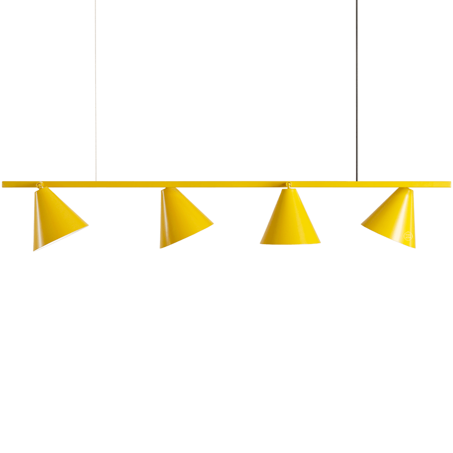 FORM CONE SHADE PENDANT BAR STRIP LIGHT MUSTARD - DYKE & DEAN