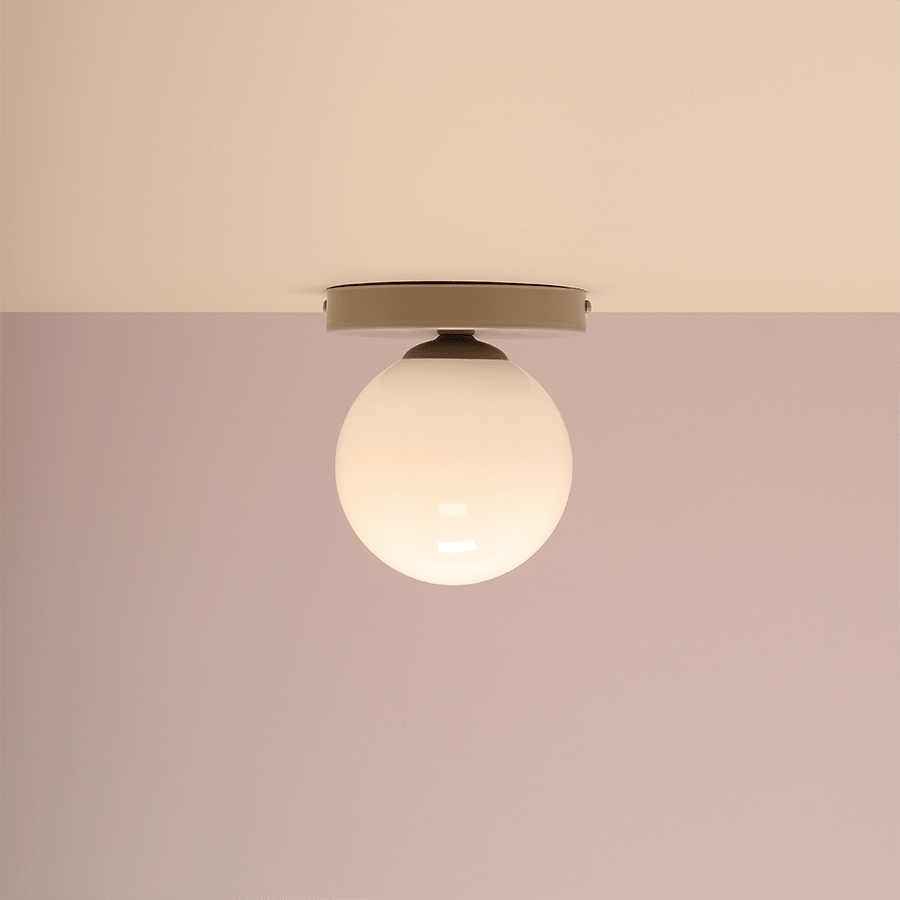 GLOBE OPAL WALL CEILING LIGHT BEIGE - DYKE & DEAN