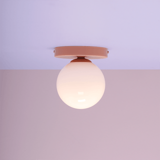 GLOBE OPAL WALL CEILING LIGHT DUSTY CORAL - DYKE & DEAN